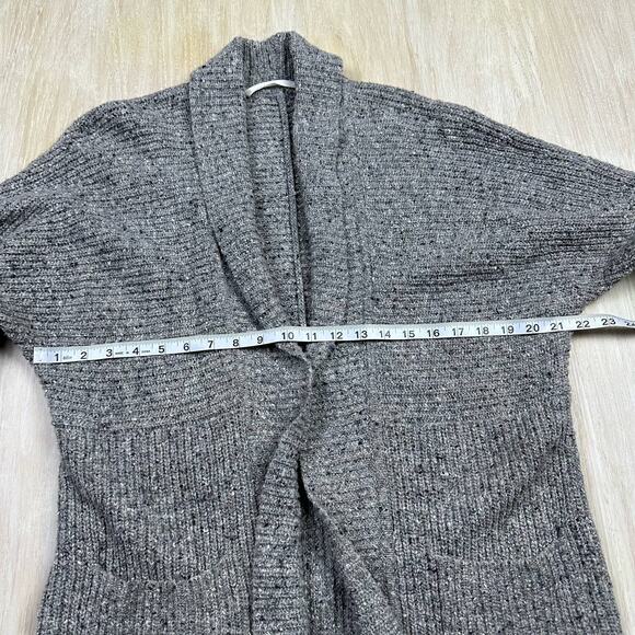 Athleta Gray Passage Wool Blend Shawl Collar Front Knit Cardigan Sweater XS - Picture 11 of 15